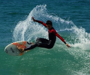 Surfing Bongaree, Queensland