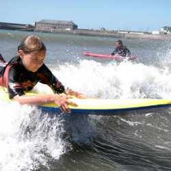 Surfing Maiden Wells, Pembrokeshire